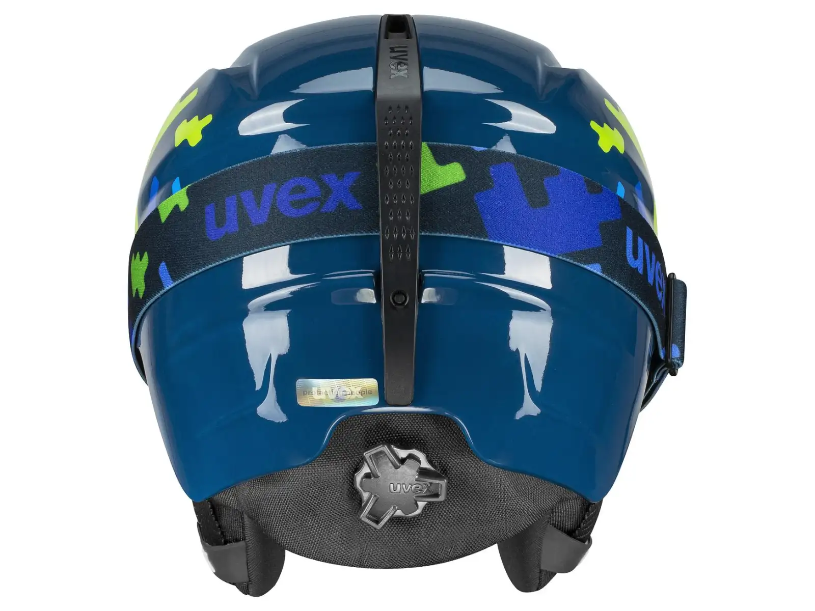Uvex Viti set ski helmet and goggles blue puzzle