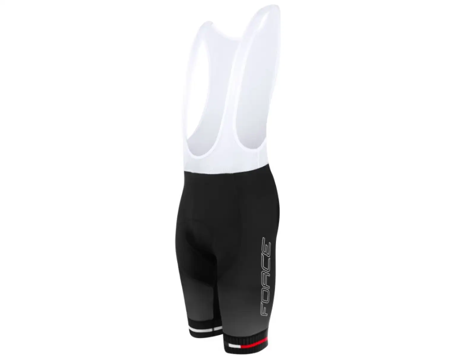Force Dash men's bib shorts with pad black/grey