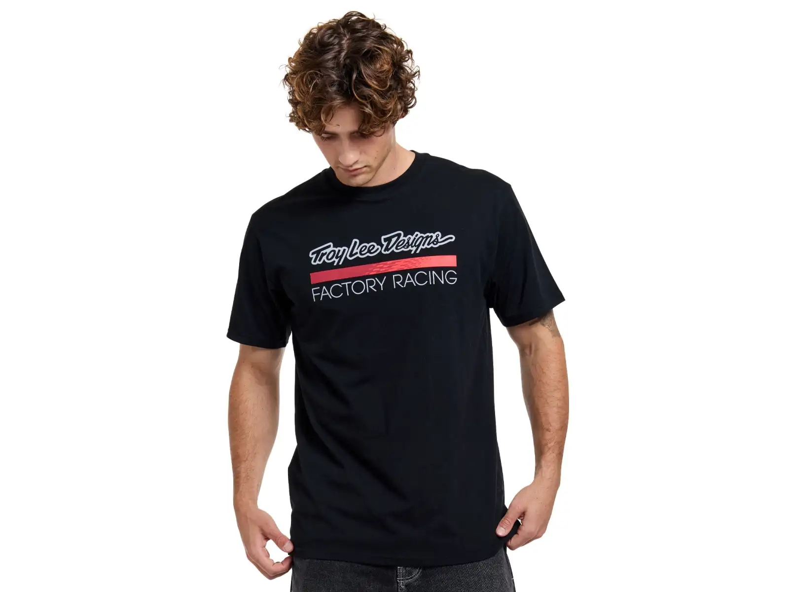 Troy Lee Designs Factory Racing men's short sleeve T-shirt Black/Red