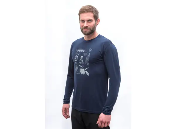 Sensor Merino Active Outside men's long-sleeve shirt Deep Blue