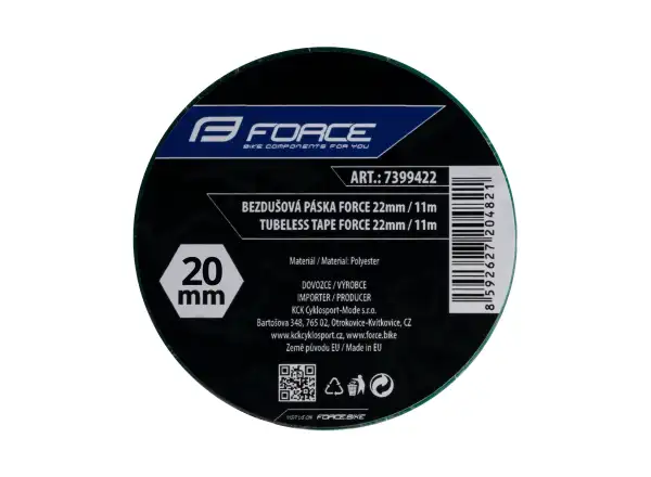 Force tubeless tape 20 mm x 11 m green