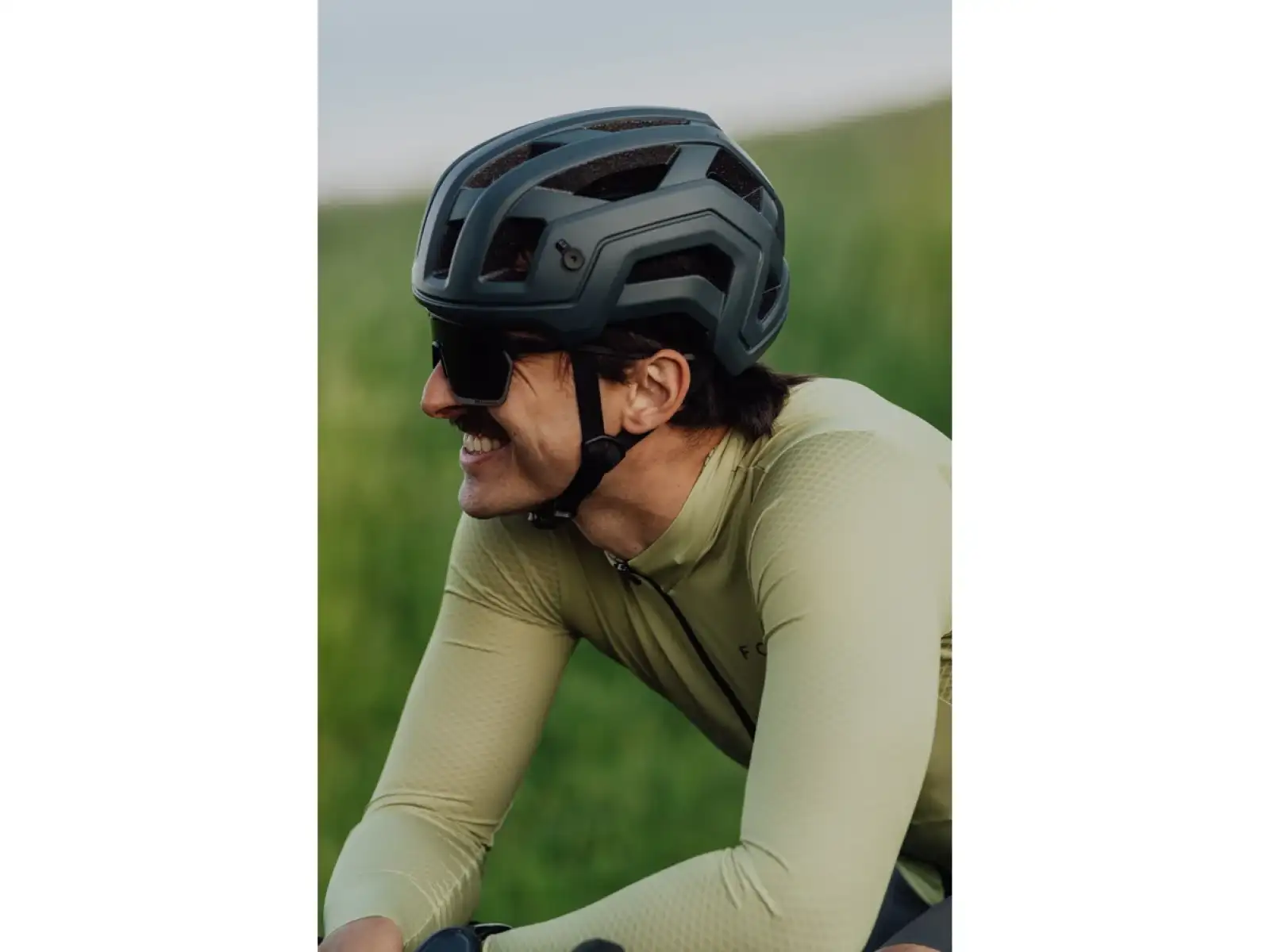 Force Plain men's long sleeve jersey green