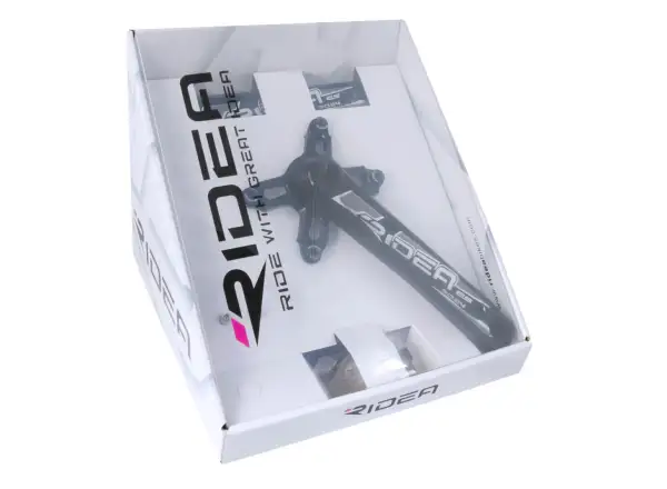 Ridea R491 road cranks AL+Titan 175 mm black/white without chainrings