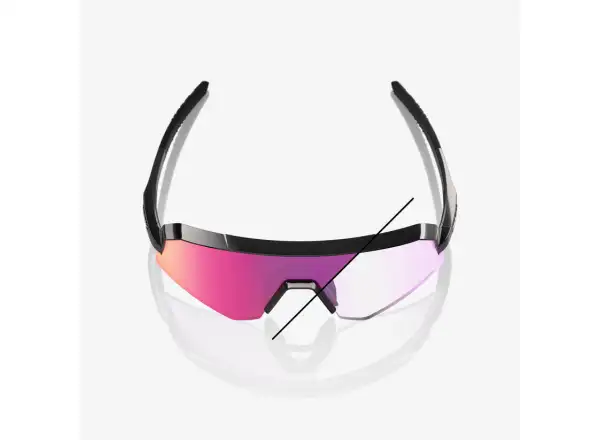 100% Slendale SL sunglasses Gloss Black/Photochromic Purple Mirror