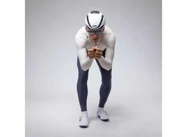 Alé R-EV1 Warm Race men's insulated cycling jersey Stone