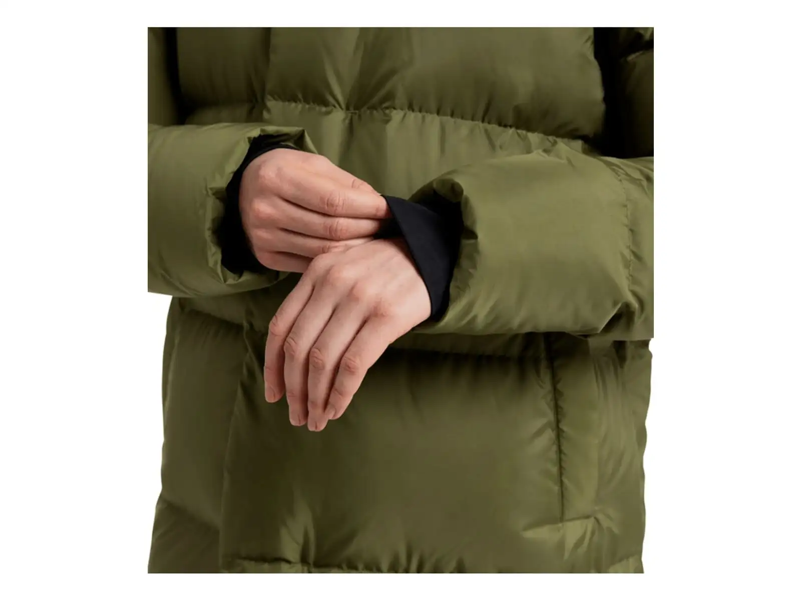 Haglöfs Long Down women's down coat green