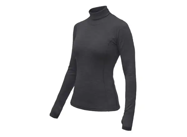 Sensor Merino Bold Roll Neck women's shirt long sleeve Anthracite Gray