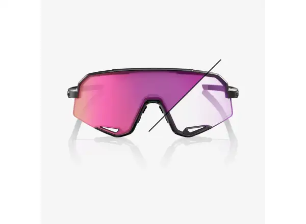 100% Slendale sunglasses Gloss Black/Photochromic Purple Mirror