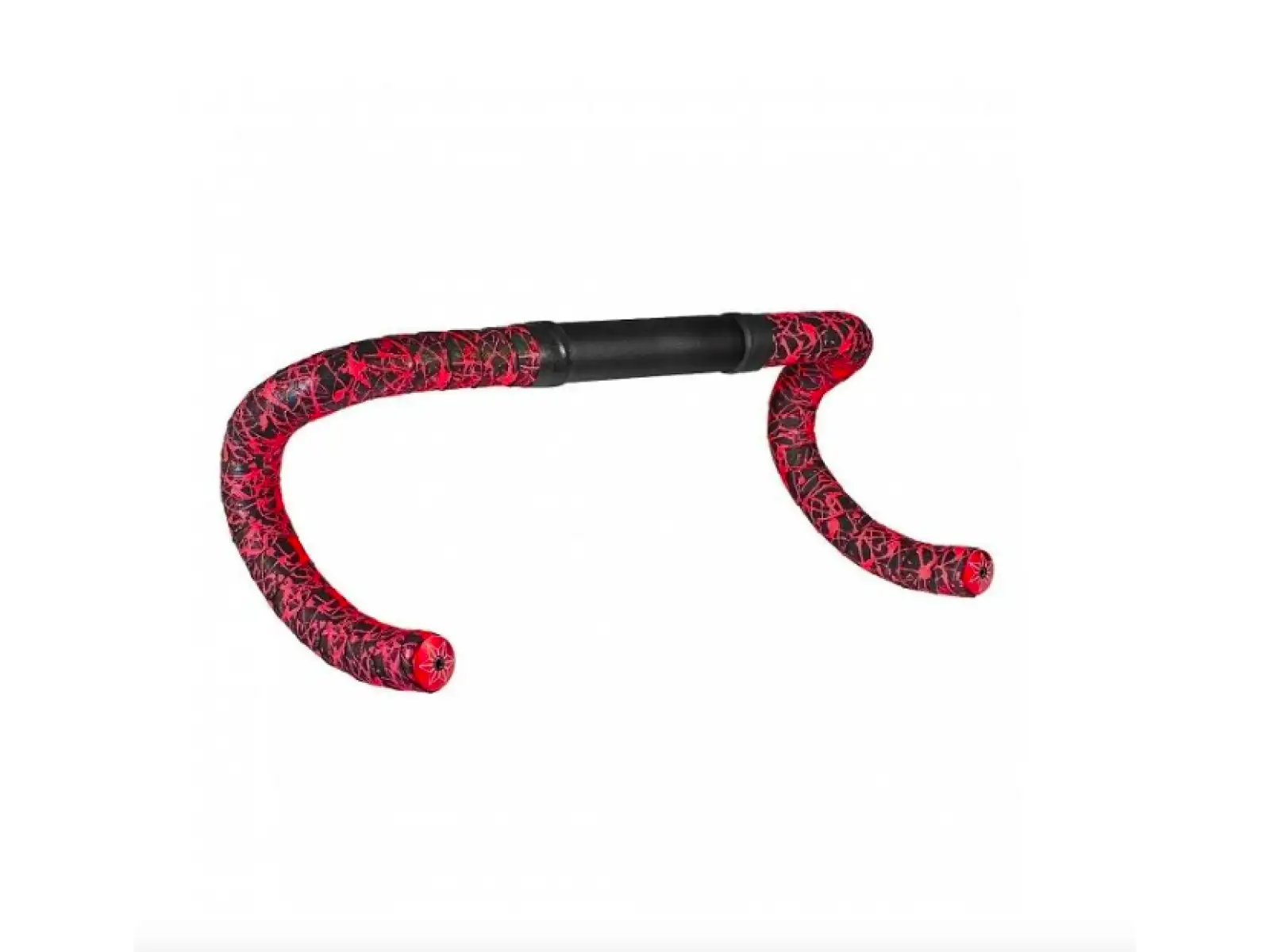 Supacaz Super Sticky Kush Splat tape Neon Red/Red plugs