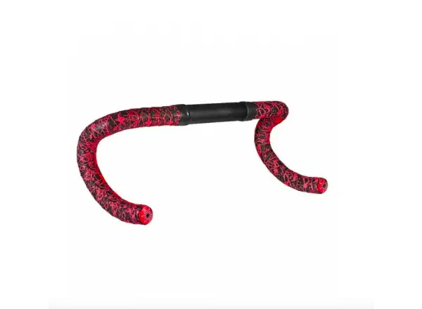 Supacaz Super Sticky Kush Splat tape Neon Red/Red plugs