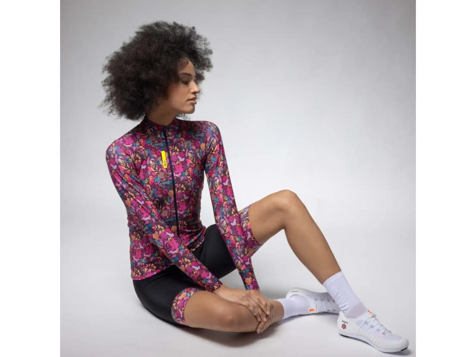 Alé Pragma Flowery women's insulated jersey long sleeve Pink