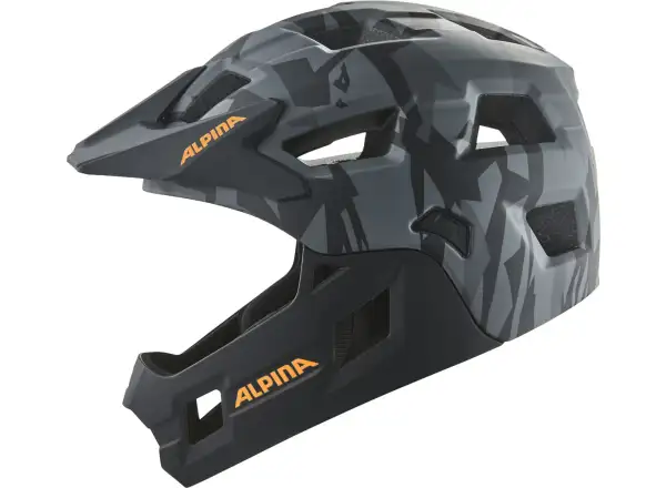 Alpina Rupi children's helmet Black/Camo Orange Matt