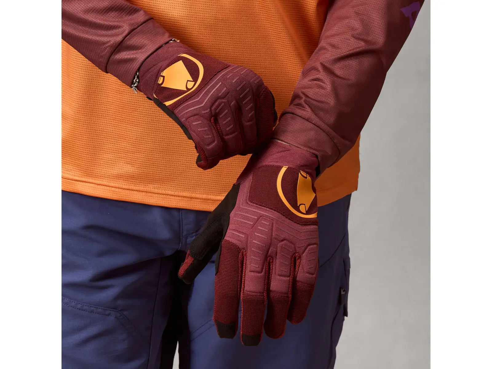 Endura Singletrack cycling gloves Mahagony