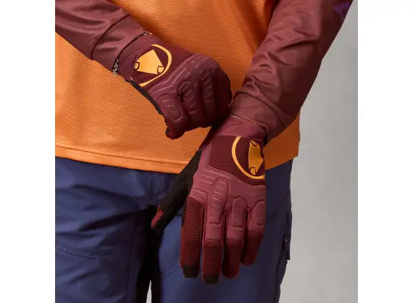 Endura Singletrack cycling gloves Mahagony