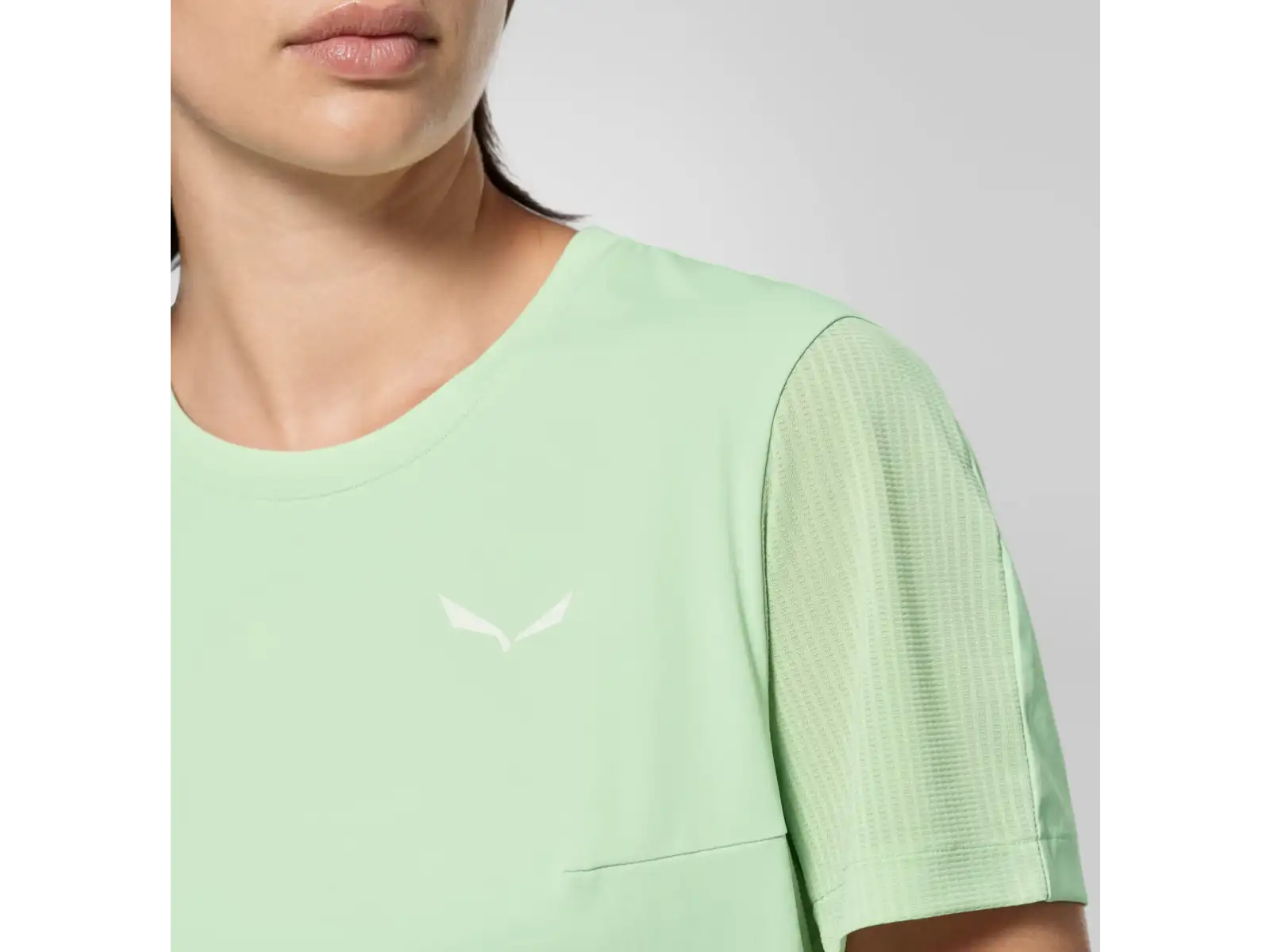 Salewa Dry'Ton Hybrid women's T-shirt short sleeve Pastel Green