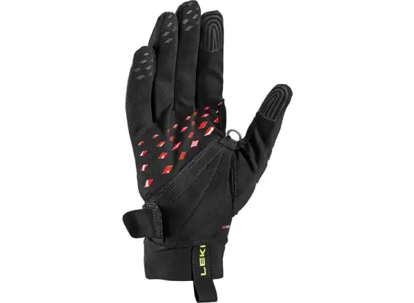 Leki Ultra Trail Storm Shark running gloves Black/Red/Neon Yellow