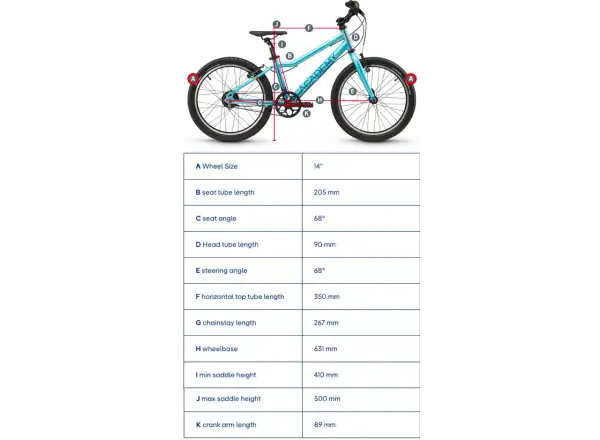 Academy Grade 2 Belt children's bike 14" blue