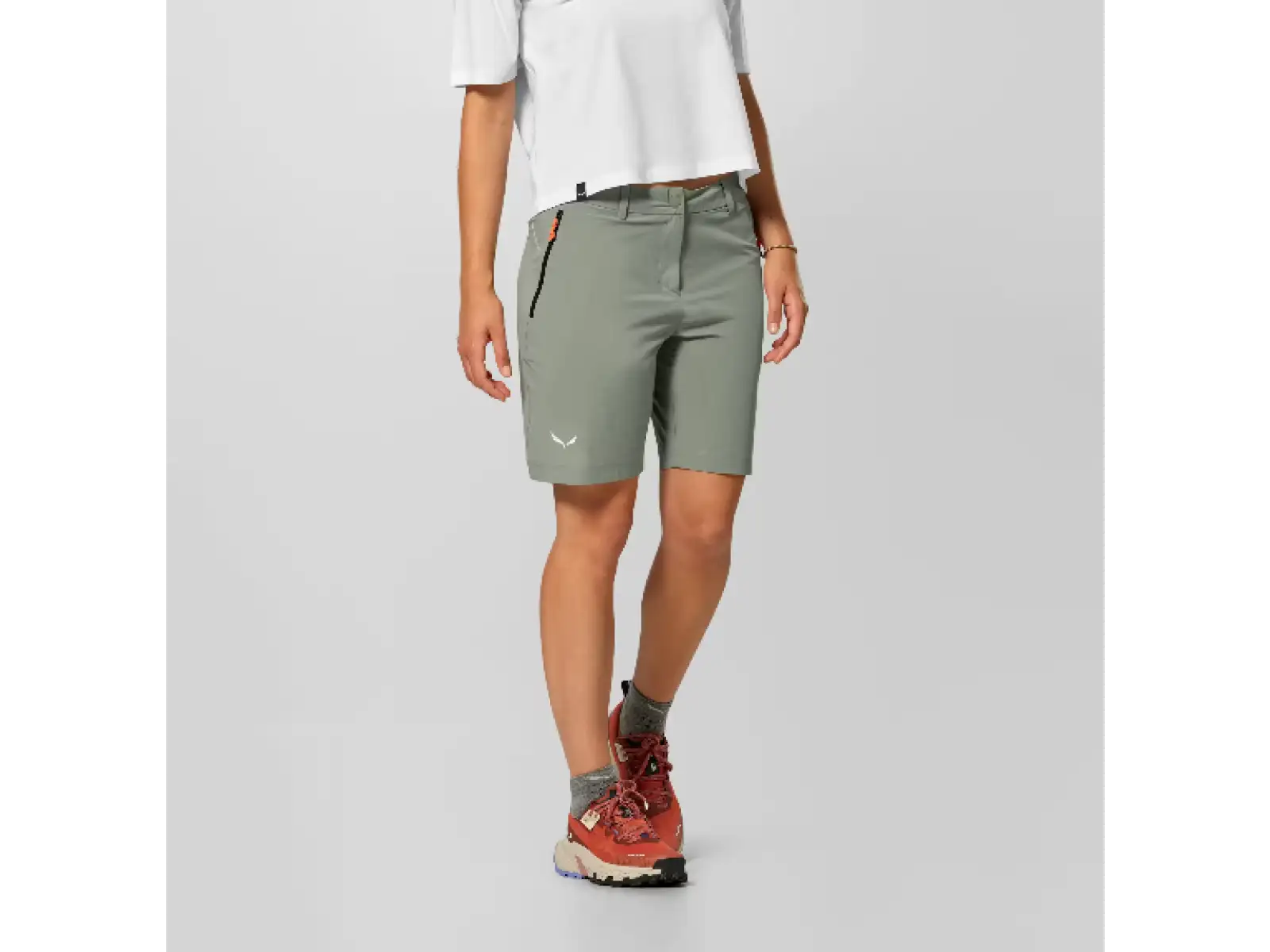 Salewa Puez Talvena Durastretch women's shorts Faded Green