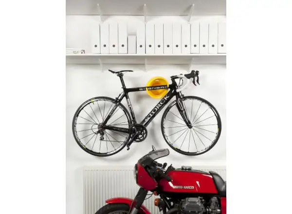 Cycloc Solo bike holder on wall yellow