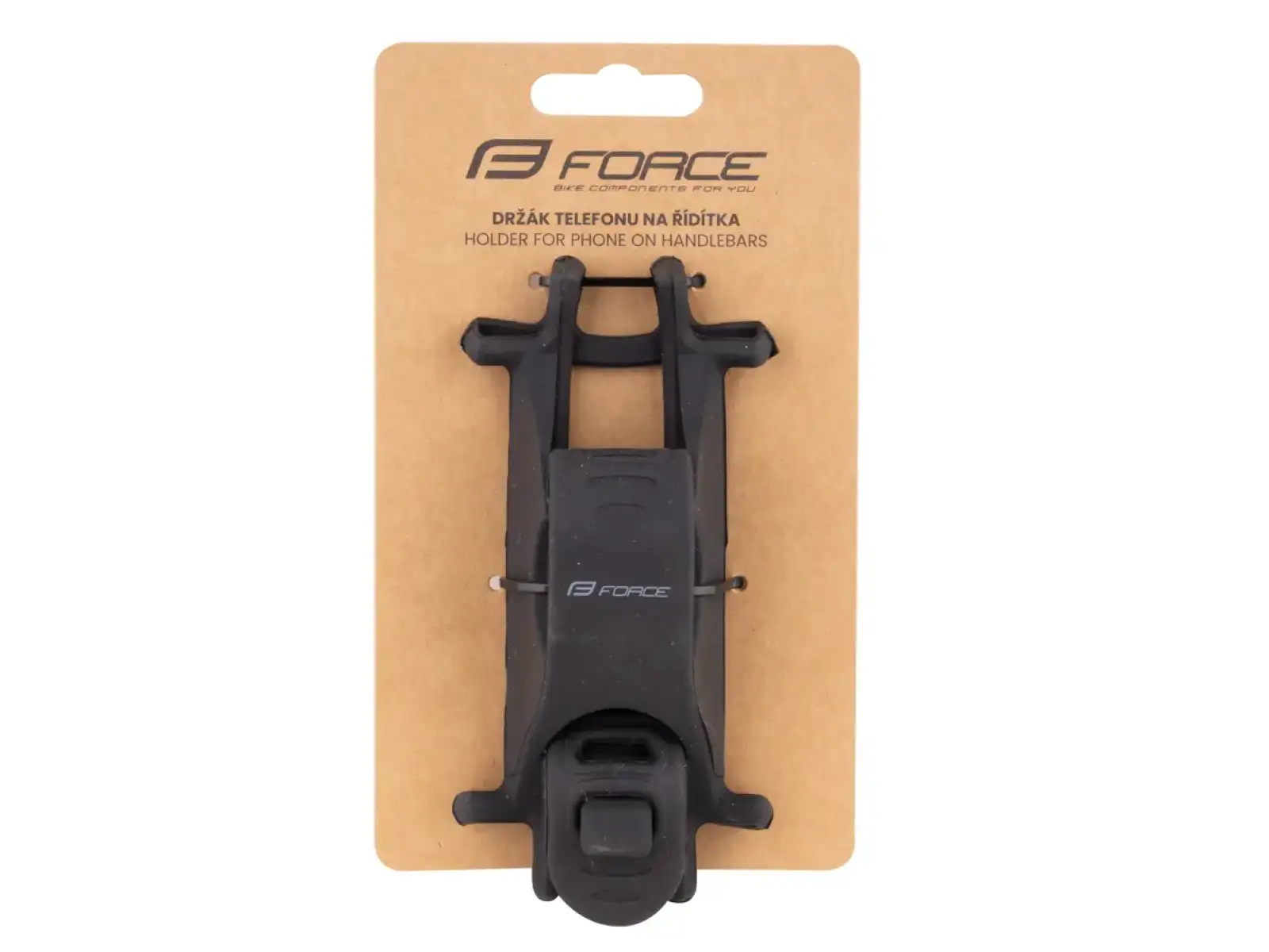Force silicone phone holder for handlebars black
