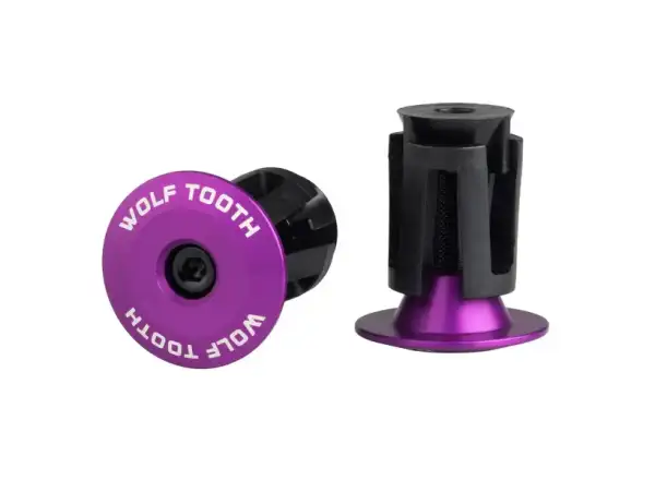 Wolf Tooth Barplug end caps Aluminium/Ultraviolet Purple