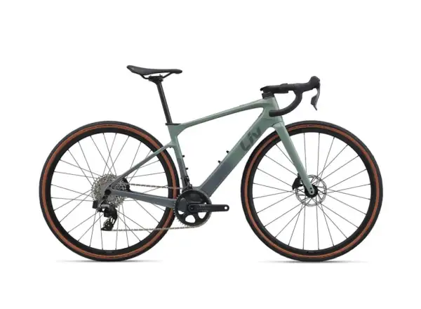 Liv Avail Advanced E+ Elite AR road e-bike Eucalyptus/Ocean Storm