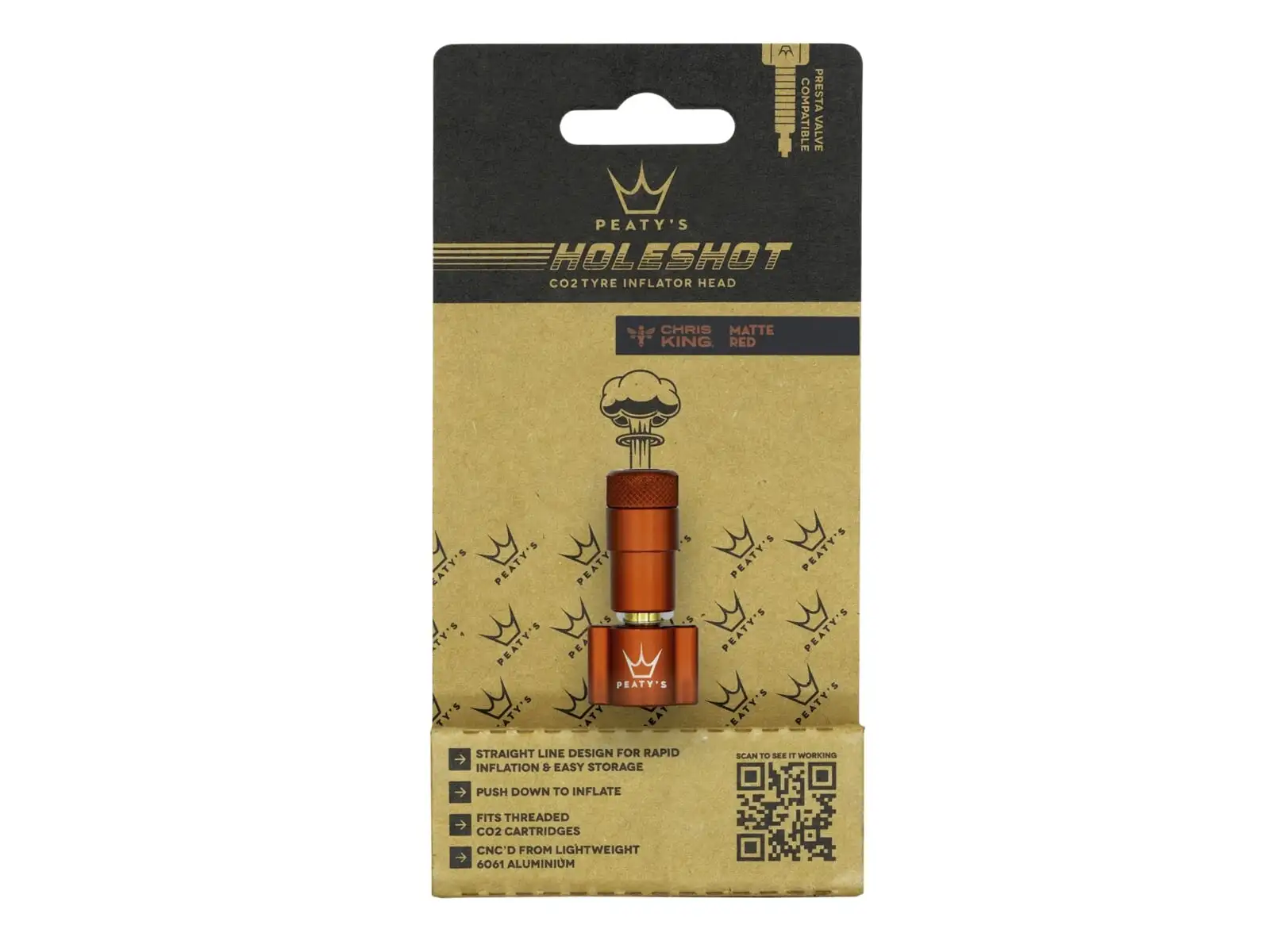 Peatys Holeshot CO2 pump head Red