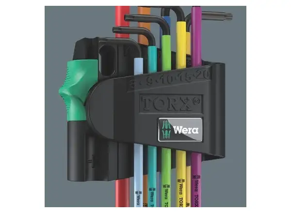 Wera 967/9 TX BO Multicolour 1 TORX L-keys with hole set 9 pcs