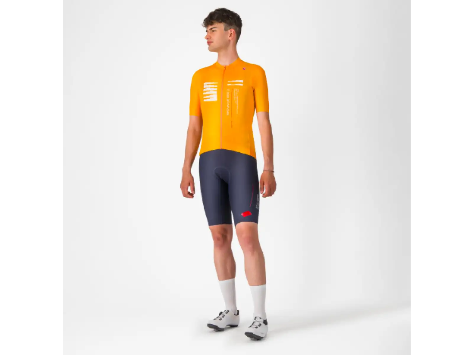 Castelli Espresso R-A/D men's shorts with pad and braces Twilight Blue