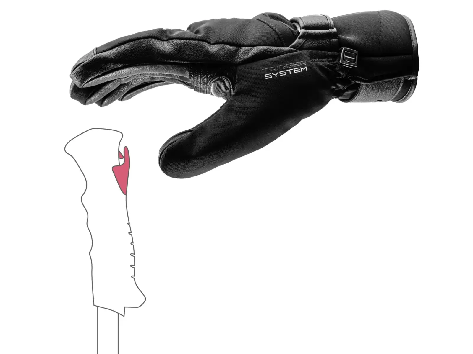 Leki Stormlite 3D downhill gloves Black