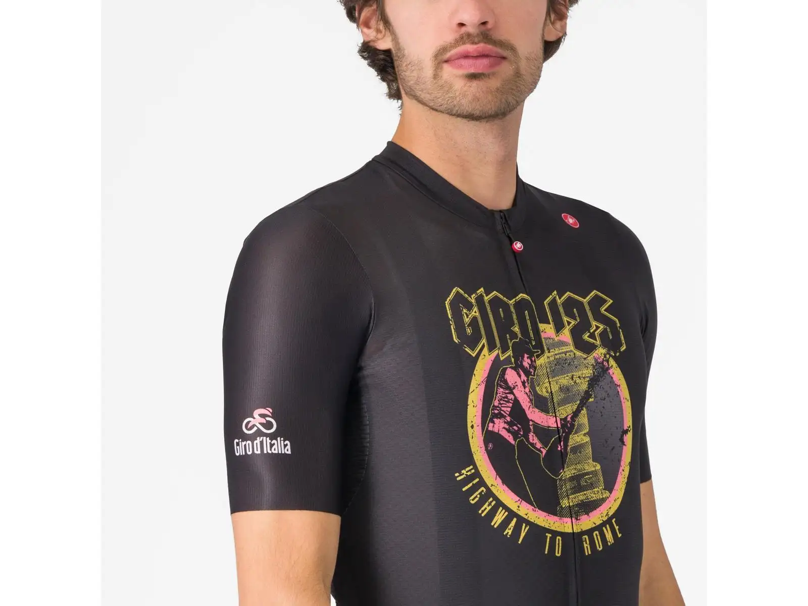 Castelli Giro Highway To Rome men's jersey short sleeve Nero