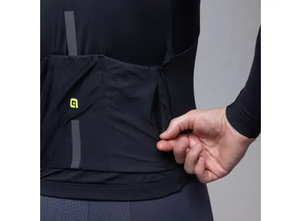 Alé R-EV1 Warm Race men's insulated cycling jersey Black