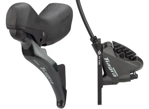 Shimano Tiagra BR-4770 + ST-4725 disc brake front (left), J-kit, polymer with finned heatsink