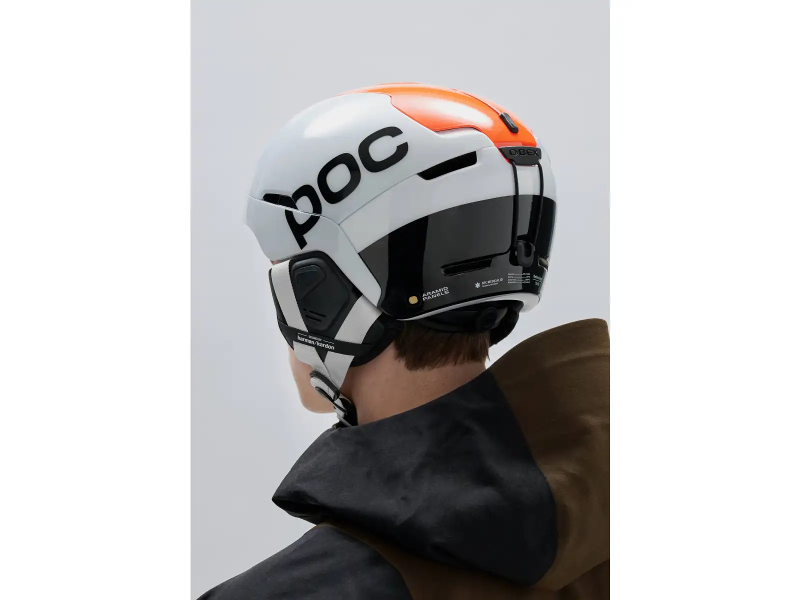 POC Obex Connect ski helmet Hydrogen White/Fluorescent Orange AVIP