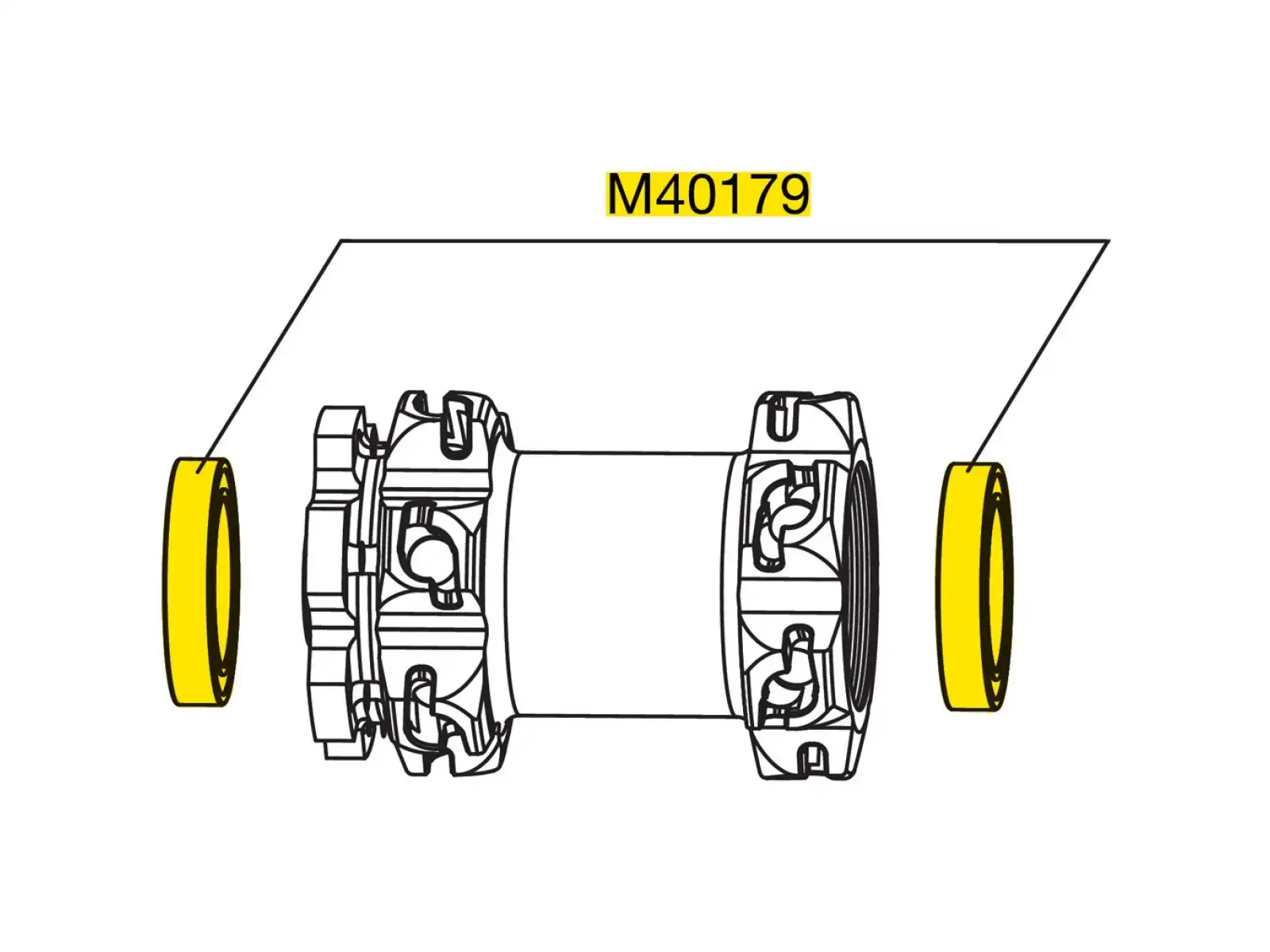 Mavic Bearing Kit for front hub axle 20 mm (M40179)
