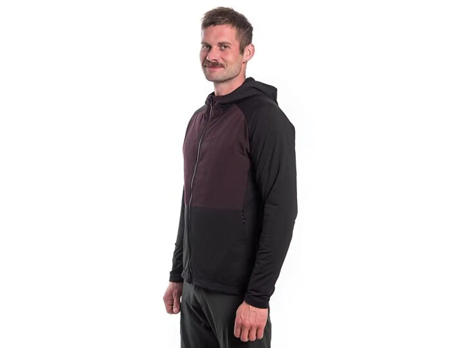 Sensor Coolmax Thermo men's jacket Black/Port Red