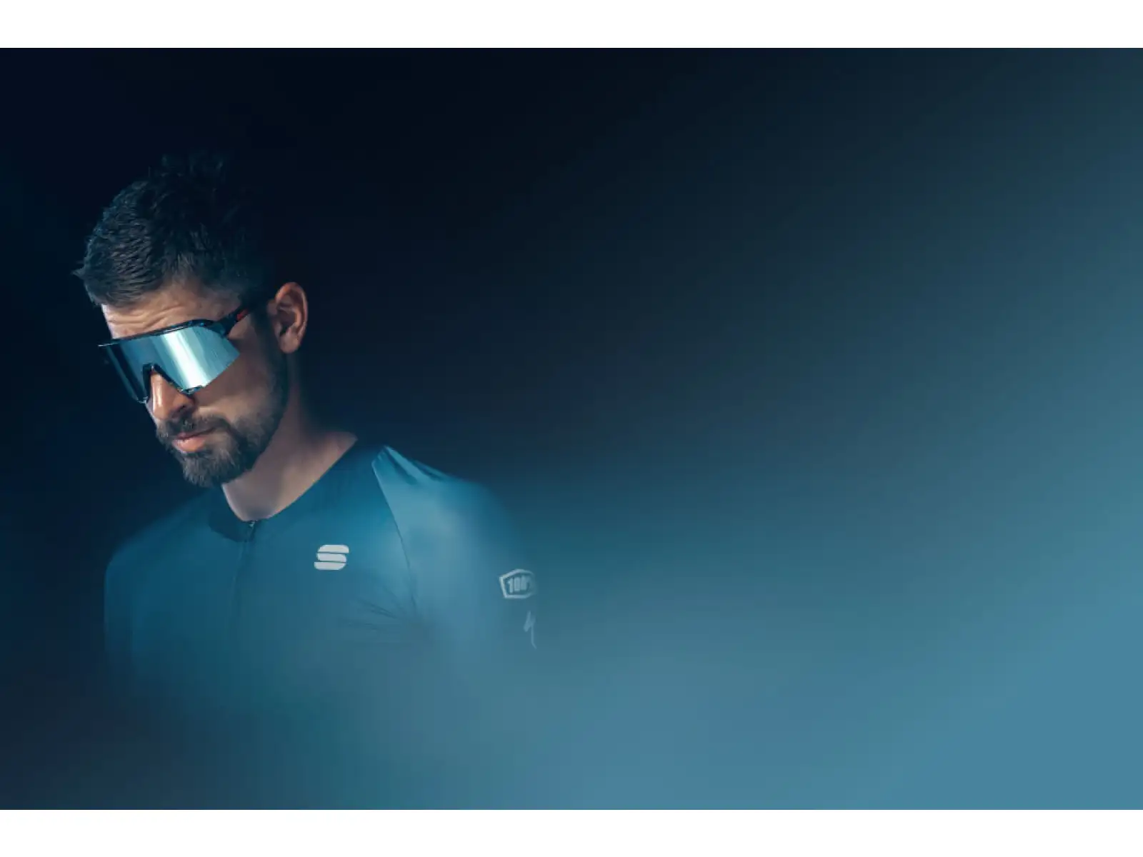 100% S3 HiPER Cycling Glasses Black Holographic/Blue Multilayer Mirror Lens