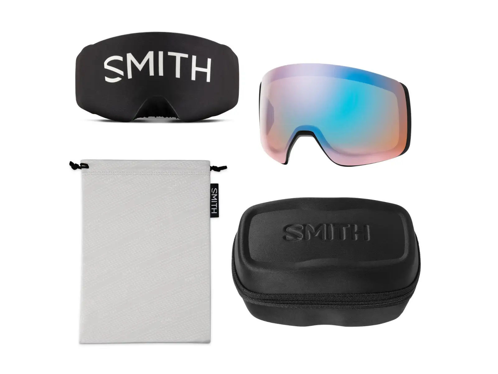 Smith 4D Mag ski goggles Black / ChromaPop Sun Blue Mirror (2 lenses)