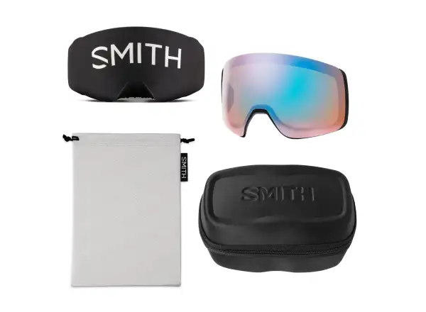 Smith 4D Mag ski goggles Black / ChromaPop Sun Blue Mirror (2 lenses)