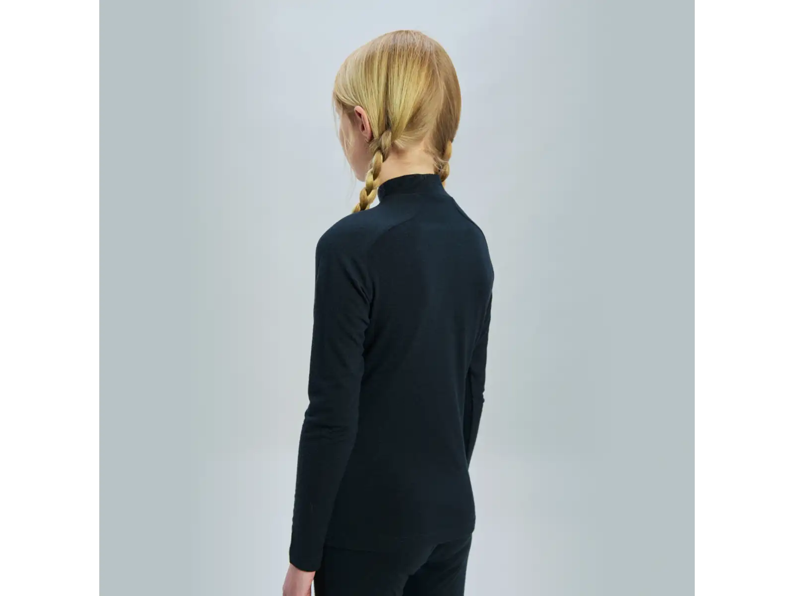 POC Layer Merino children's base t-shirt long sleeve Uranium Black