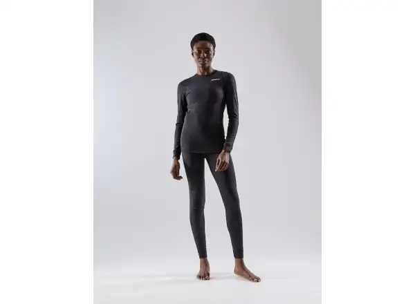 Craft Core Wool Merino women's set long sleeve shirt+pants black