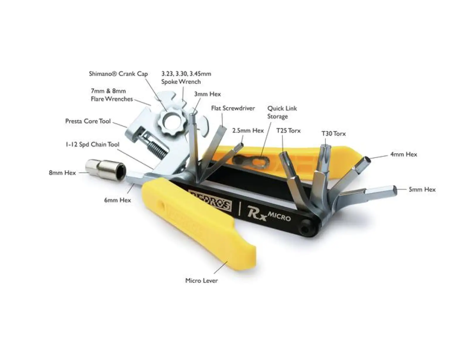 Pedros Rx Micro multitool 20 functions
