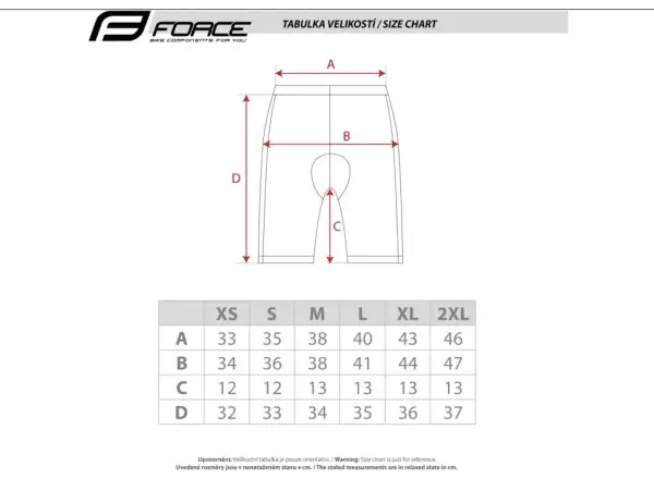 Force Support inner shorts with pad black