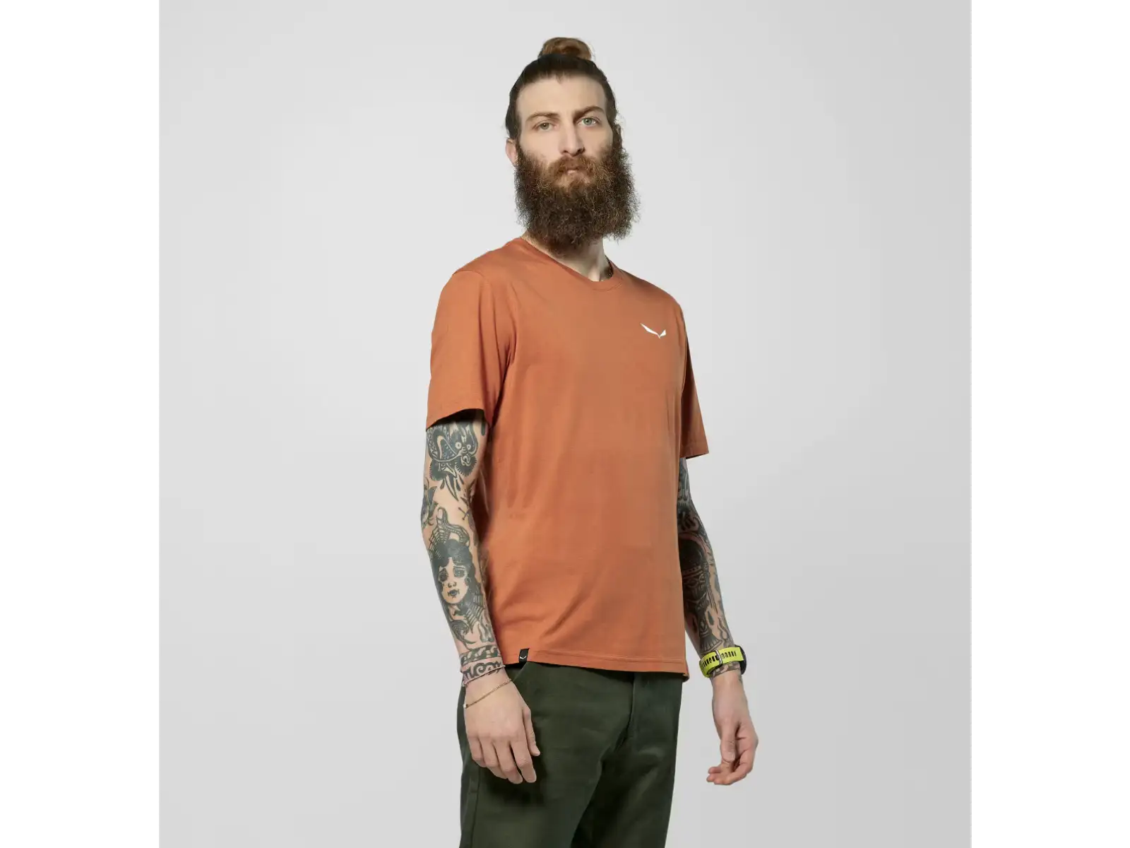 Salewa Eagle Vocab men's T-shirt short sleeve Bombay Brown