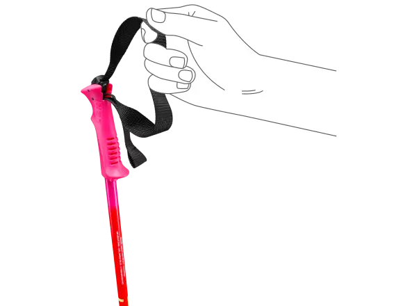 Leki Racing Kids kids downhill poles Neonpink-neonorange-neonyellow