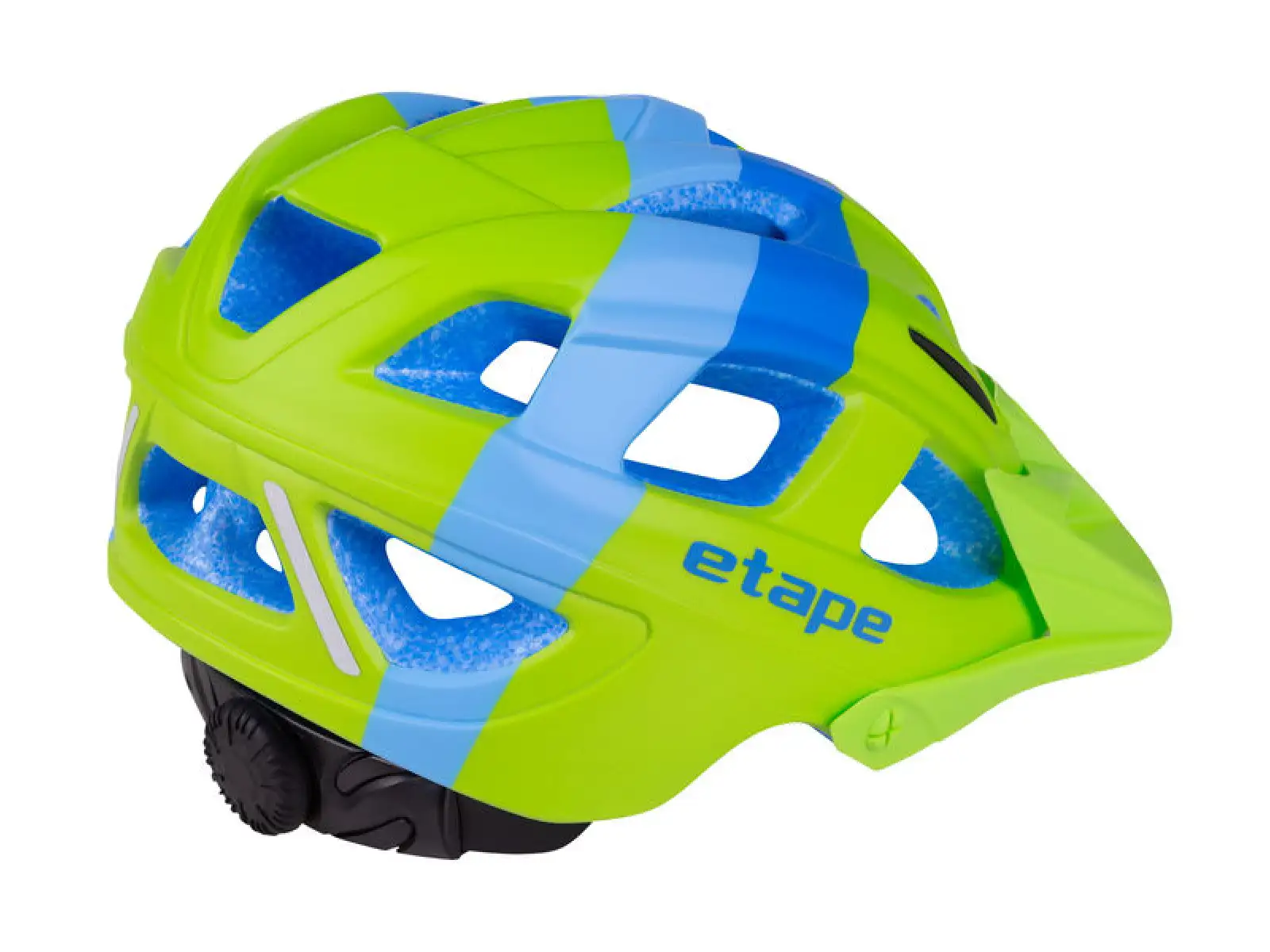 Etape Hero children's cycling helmet green/blue matte