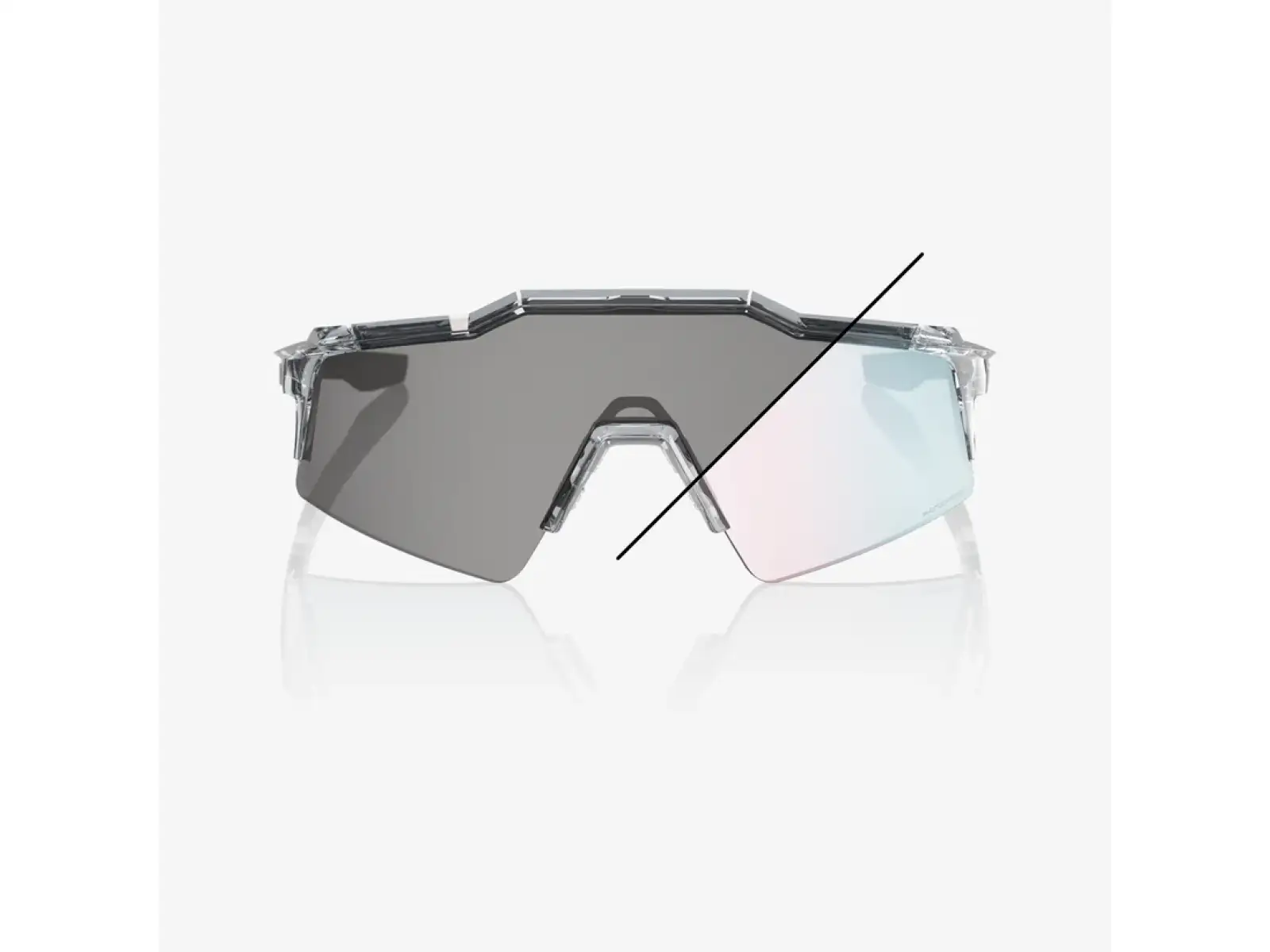 100% Speedcraft SL sunglasses Polished Translucent Grey - Rose Gold Photochromic