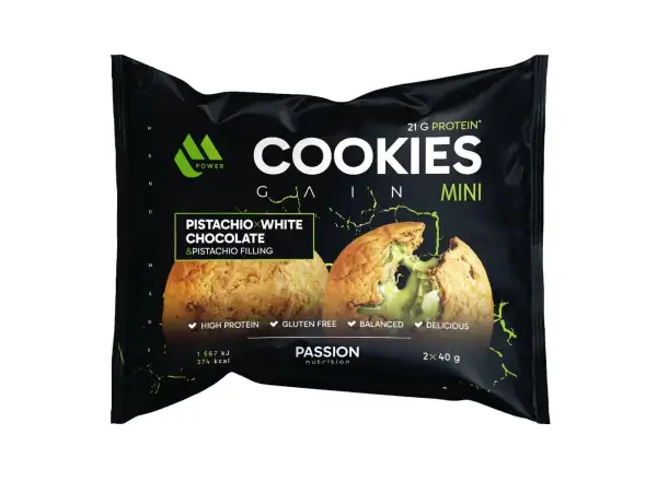 Passion MPower Cookie Gain Mini 2x40g Pistachio with White Chocolate pistachio filling
