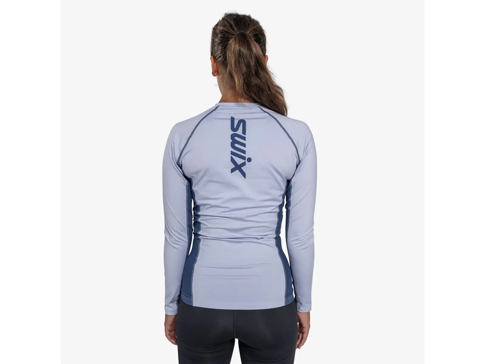 Swix RaceX Dry women's long sleeve shirt Heather/Lake Blue
