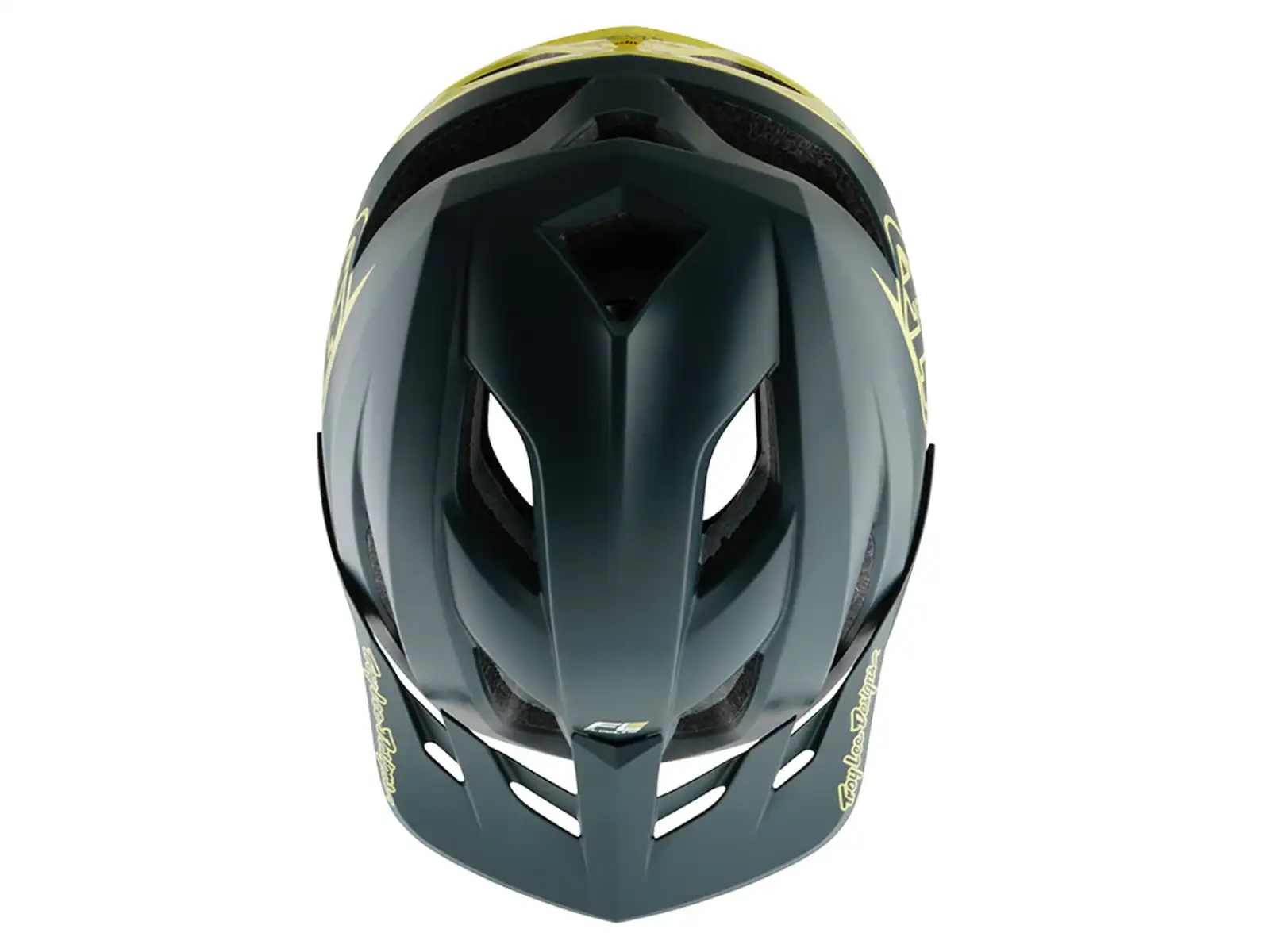 Troy Lee Designs Flowline SE helmet Badge Gray/GLO Yellow